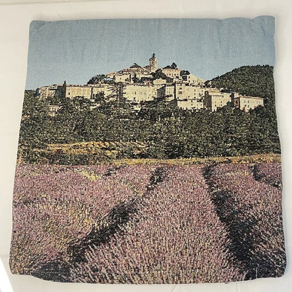 Woven Tapestry Lavender Fields Provence French‎ Scene Made in France 16